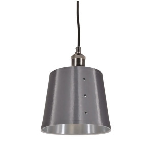 Dainolite Fayette 1 Light Pendant with Tapered Drum Shade Chrome Fay-81p-sv - All