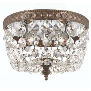 Crystorama 2 Light Crystal Strass Crystal Bronze Ceiling Mount 708-Eb-cl-s - All