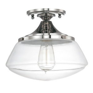 Capital Lighting 1 Light Ceiling Fixture Polished Nickel Clear 3537Pn-134 - All