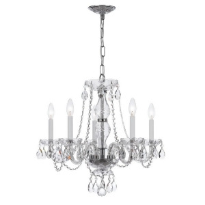 Crystorama Traditional 5 Light Crystal Chrome Chandelier V 5085-Ch-cl-mwp - All