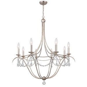 Crystorama 8 Light Spectra Crystal Antique Silver Chandelier 418-Sa-cl-saq - All