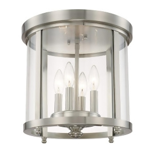 Capital Lighting 4 Light Ceiling Brushed Nickel Clear Glass 214141Bn - All