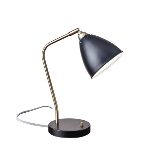 Adesso Chelsea Desk Lamp Painted Brass/Black 3463-01 - All