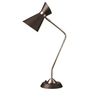 Dainolite 1 Light Table Lamp Black Shades/Polished Chrome 1679T-bk-pc - All
