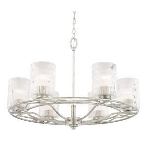 Capital Riviera 6 Lt Chandelier Antique Silver Clear Sea 410661As-301 - All