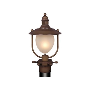 Vaxcel Orleans 1 Light Outdoor Post Antique Red Copper/Frosted Glass- Op25595rc - All