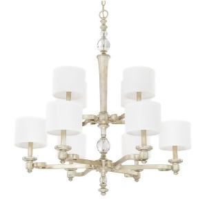Capital Lighting Carlyle 10 Light Chandelier Gilded Silver 411701Gs-654 - All