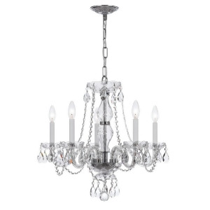 Crystorama Traditional 5 Lt Spectra Crystal Chrome Chandelier V 5085-Ch-cl-saq - All