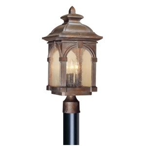 Vaxcel Essex 3 Light Outdoor Post Royal Bronze/Clear Seeded Glass Op38795rbz - All