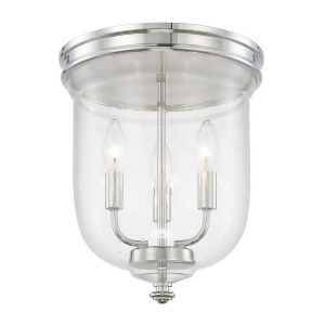 Capital Lighting 3 Light Ceiling Polished Nickel Seeded Glass 214031Pn - All