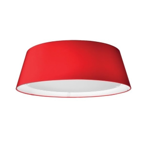 Dainolite 14W Led Flush Mount with Tapered Drum Shade Red Tdled-17fh-rd - All