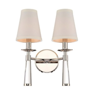 Crystorama Baxter 2 Light Polished Nickel Bronze Sconce 8862-Pn - All