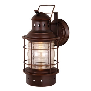 Vaxcel Hyannis 1 Light Outdoor Wall Sconce Bronze/Clear Glass Ow37081bbz - All