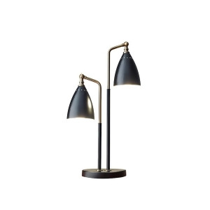 Adesso Chelsea Table Lamp Black with Antique Brass 3464-01 - All