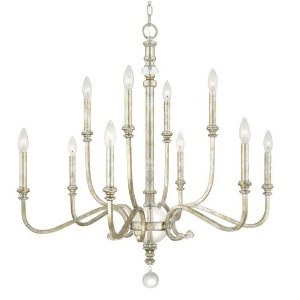 Capital Lighting Charleston 10 Light Chandelier Silver and Gold Leaf 413301Sg - All