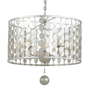 Crystorama Layla 5 Light Antique Silver Chandelier 545-Sa - All
