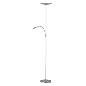 Adesso Pluto Led Combo Torchiere Brushed Steel 5134-22 - All