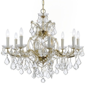 Crystorama Maria Theresa 9 Lt Spectra Crystal Gold Chandelier I 4408-Gd-cl-saq - All