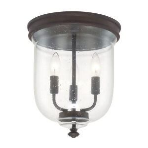 Capital Lighting 3 Light Ceiling Burnished Bronze Seeded Glass 214031Bb - All