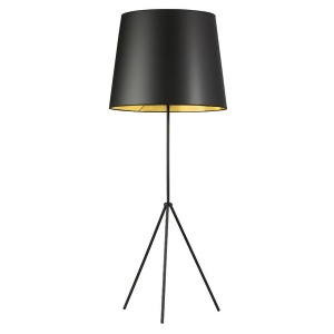 Dainolite 1 Light 3 Leg Oversize Drum Floor Lamp Black/Gold Od4l-f-698-mb - All
