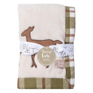 Trend Lab Deer Lodge Framed Coral Fleece Baby Blanket 102389 - All