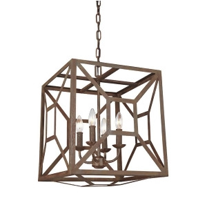 Feiss Marquelle 4 Light Chandelier Weathered Iron F3171-4wi - All