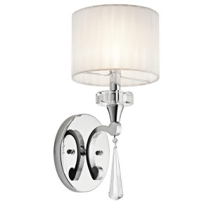 Kichler Parker Point Sconce 1Lt Chrome Organza Crystal Accents 42634Ch - All