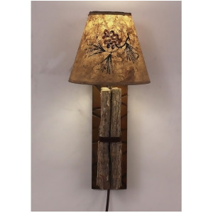 Coast Lamp Rustic Twig Leather Sconce Aspen/Leather 15-R14a - All