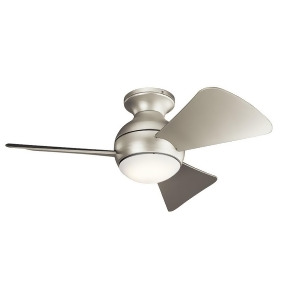 Kichler Sola 34 Sola Fan Led Brushed Nickel Etched Opal Silver 330150Ni - All