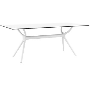 Compamia Air Rectangle 71 Table White Isp715-whi - All