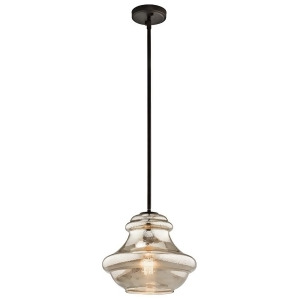 Kichler Everly Pendant 1Lt 12x10.5 Olde Bronze Mercury 42044Ozmer - All