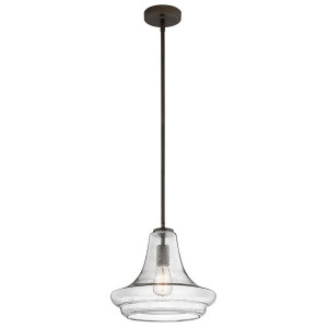 Kichler Everly Pendant 1Lt 12.5x11.25 Olde Bronze Clear Seeded 42328Ozcs - All