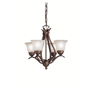 Kichler Dover Mini Chandelier 4Lt Tannery Bronze Etched Seeded 2019Tz - All