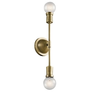 Kichler Armstrong Wall Sconce 2Lt Natural Brass 43195Nbr - All