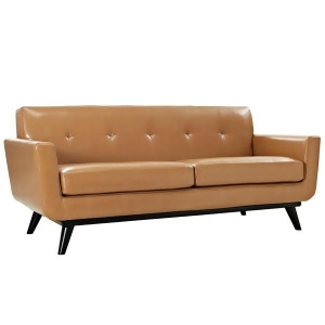 Modway Furniture Engage Bonded Leather Loveseat Tan Eei-1337-tan - All