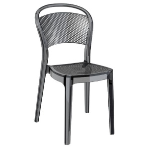 Compamia Bee Polycarbonate Dining Chair Transparent Black Isp021-tbla - All