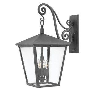 Hinkley 4 Light Trellis Outdoor Extra Large Wall Mount Aged Zinc 1438Dz - All