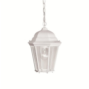 Kichler Madison Outdoor Pendant 1Lt White Clear Beveled 9805Wh - All