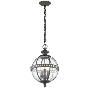 Kichler Halleron Outdoor Pendant 3Lt Londonderry Clear Seeded 49603Ld - All