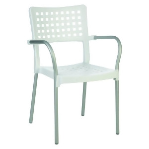 Compamia Gala Resin Dining Arm Chair White Isp041-whi - All