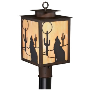 Vaxcel Calexico 1 Light Outdoor Post Bronze/Honey Tiffany Glass T0228 - All