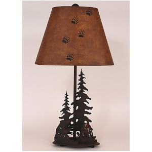 Coast Lamp Rustic Living Small Iron Pine Tree/Bear Lamp Sienna 15-R8b - All
