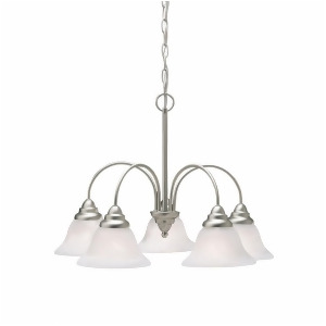 Kichler Telford Chandelier 5Lt Brushed Nickel Alabaster Swirl 2076Ni - All