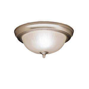 Kichler Flush Mount 2Lt 11.5x6 Brushed Nickel Satin Etched 8653Ni - All