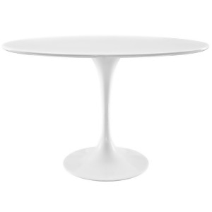 Modway Lippa 48 Oval-Shaped Wood Top Dining Table White Eei-2017-whi - All