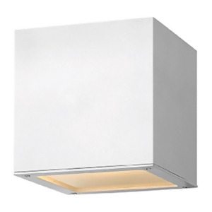 Hinkley 2 Light Kube Outdoor Small Wall Mount Satin White 1769Sw - All