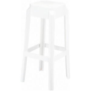Compamia Fox Polycarbonate Bar Stool Glossy White Isp037-gwhi - All