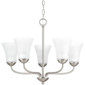 Progress Classic 5 Light 21.875 Chandelier Brushed Nickel/Etched P4770-09 - All