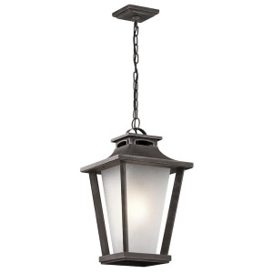 Kichler Sumner Court Outdoor Pendant 1Lt Weathered Zinc Etched Seed 49663Wzc - All
