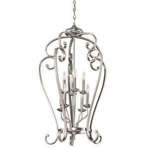 Kichler Monroe Foyer Chandelier 8Lt 23x40.75 Brushed Nickel 43166Ni - All